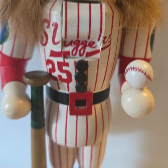 Village Sluggers 9.5" Baseball Player Nutcracker Wooden 2000 AS IS - Picture 3 of 9